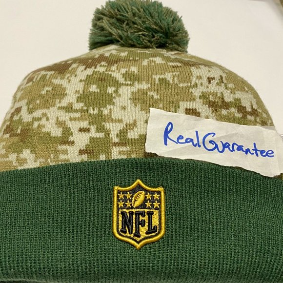 RARE 100% New Era 2015 Green Bay Packers Salute To Service Knit Hat NFL Sport